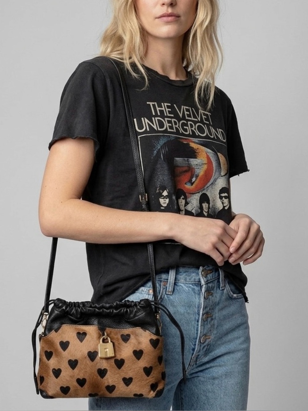 Burberry Prorsum Leopard heart hair leather cross body bag padlock little crush